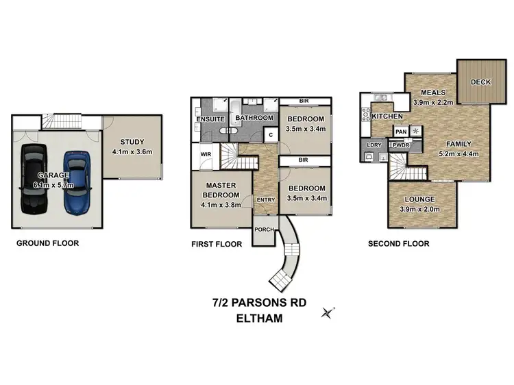 Floorplan of Homely townhouse listing, 7/2 Parsons Road, Eltham VIC 3095