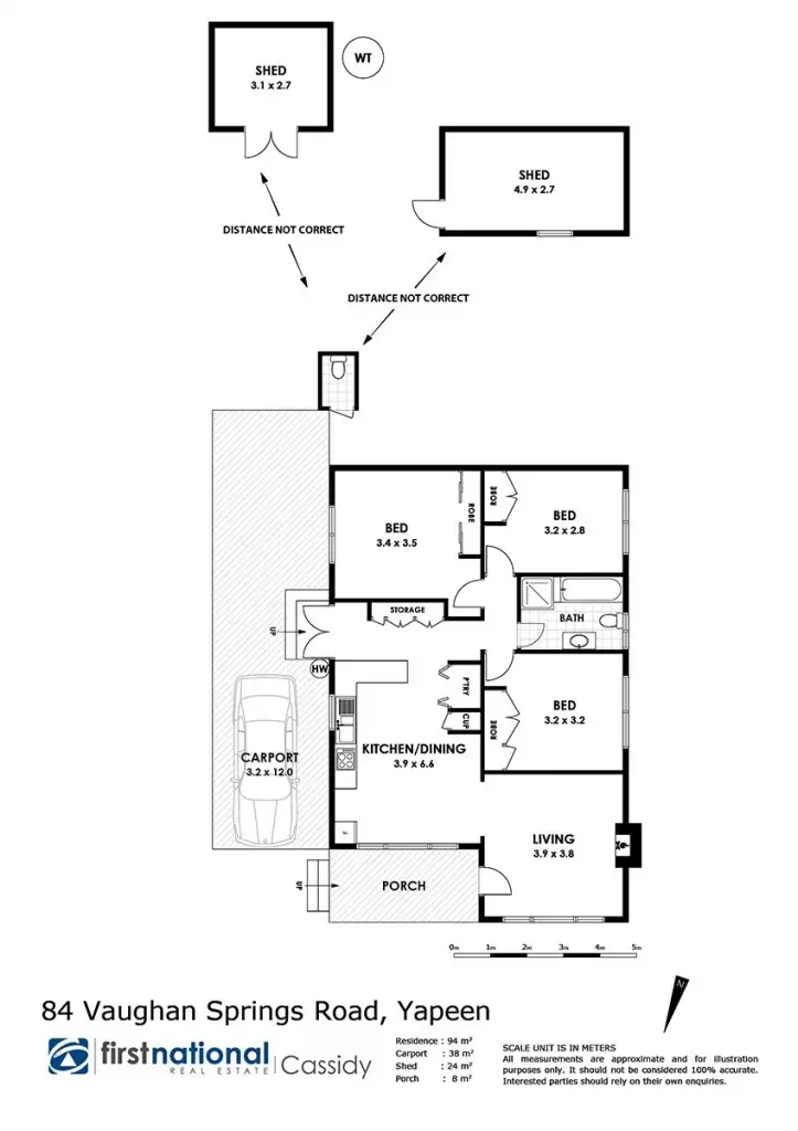 Floorplan of Homely house listing, 84 Vaughan Springs Road, Yapeen VIC 3451