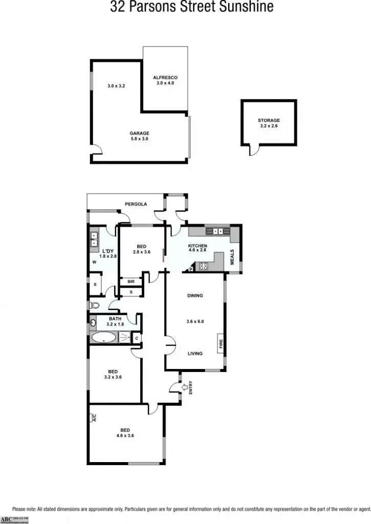 Floorplan of Homely house listing, 32 Parsons Street, Sunshine VIC 3020