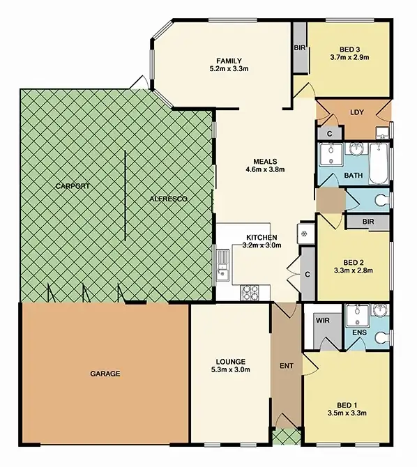 Floorplan of Homely house listing, 26 Plover Way, Whittlesea VIC 3757