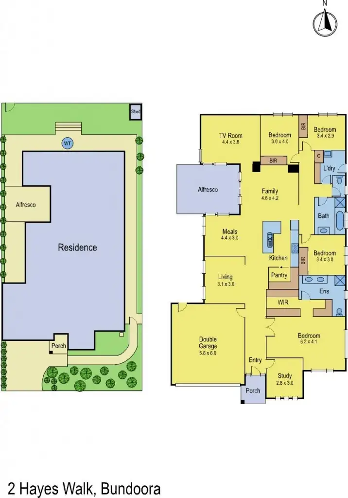Floorplan of Homely house listing, 2 Hayes Walk, Bundoora VIC 3083