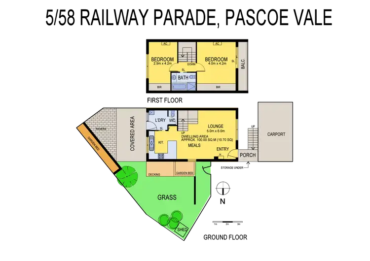 Floorplan of Homely townhouse listing, 5/58 Railway Parade, Pascoe Vale VIC 3044