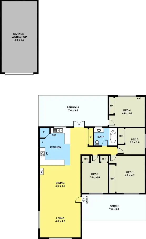 Floorplan of Homely house listing, 8 Dunford St, Willagee WA 6156