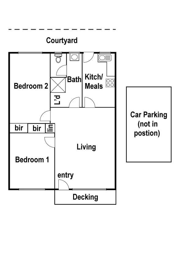 Floorplan of Homely unit listing, 2/102 Crookston Road, Reservoir VIC 3073