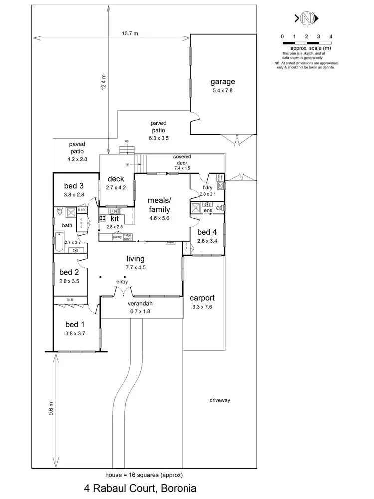 Floorplan of Homely house listing, 4 Rabaul Court, Boronia VIC 3155