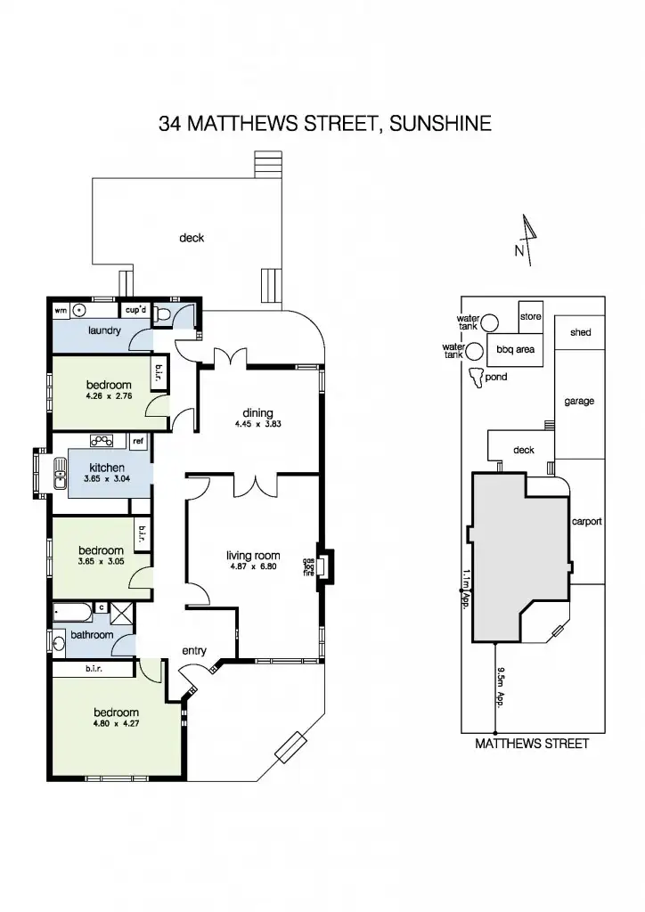Floorplan of Homely house listing, 34 Matthews Street, Sunshine VIC 3020
