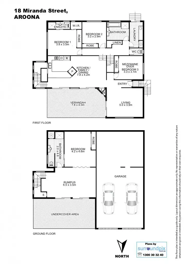 Floorplan of Homely house listing, 18 Miranda Street, Aroona QLD 4551