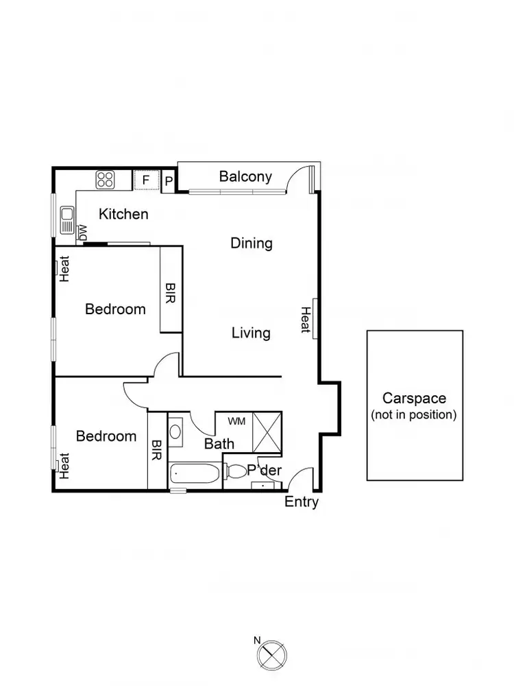 Floorplan of Homely apartment listing, 1/63 Millswyn Street, South Yarra VIC 3141