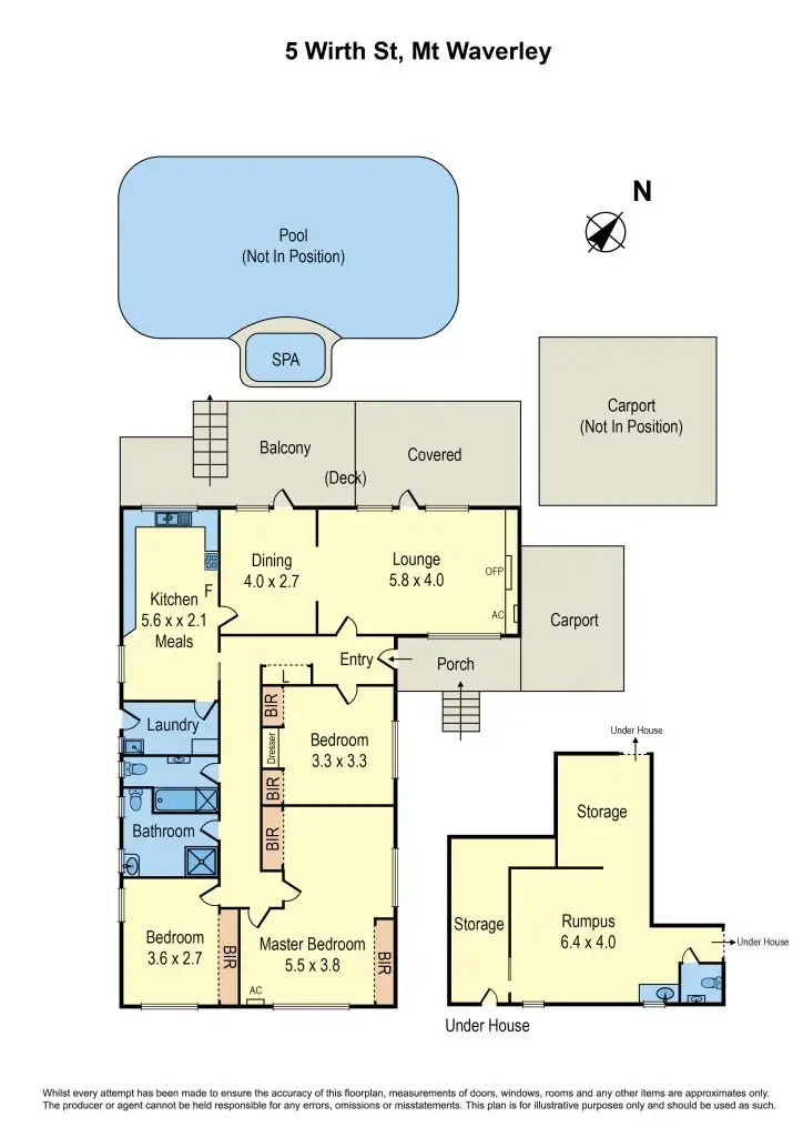 Floorplan of Homely house listing, 5 Wirth Street, Mount Waverley VIC 3149