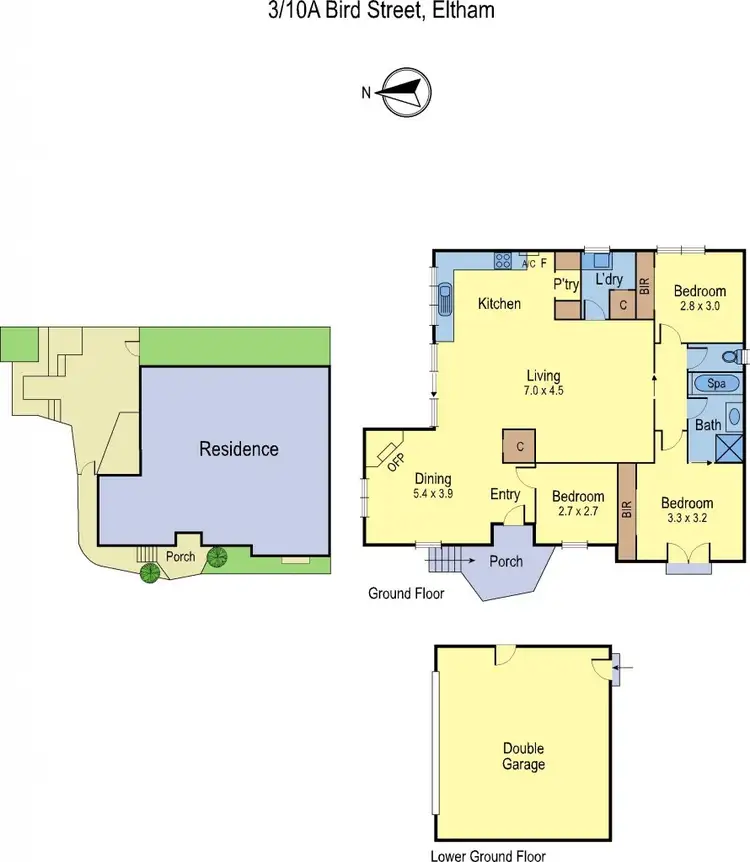 Floorplan of Homely townhouse listing, 3/10A Bird Street, Eltham VIC 3095