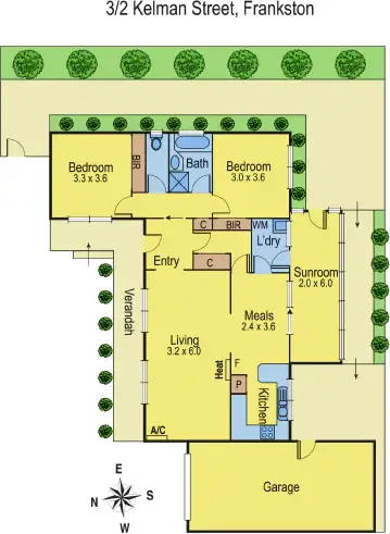 Floorplan of Homely unit listing, 3/2 Kelman Street, Frankston VIC 3199