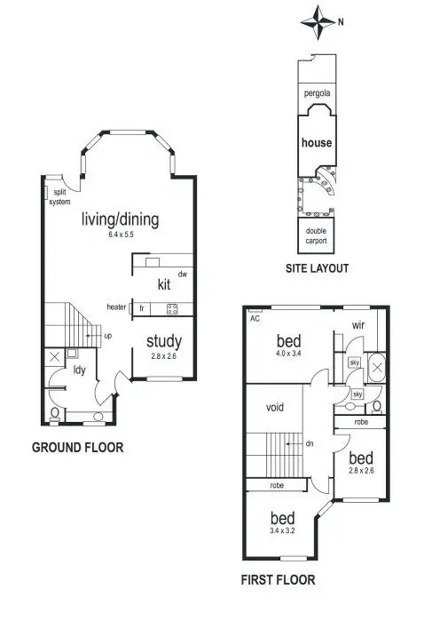 Floorplan of Homely townhouse listing, 3/39 Warrs Road, Maribyrnong VIC 3032