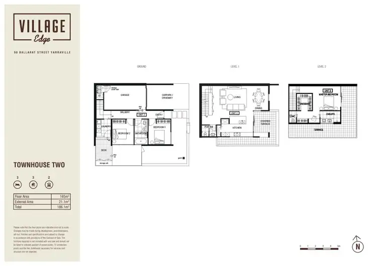 Floorplan of Homely townhouse listing, 98 Ballarat Street, Yarraville VIC 3013
