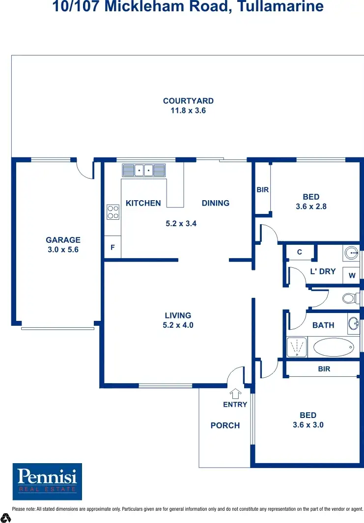 Floorplan of Homely villa listing, 10/107 Mickleham Road, Tullamarine VIC 3043