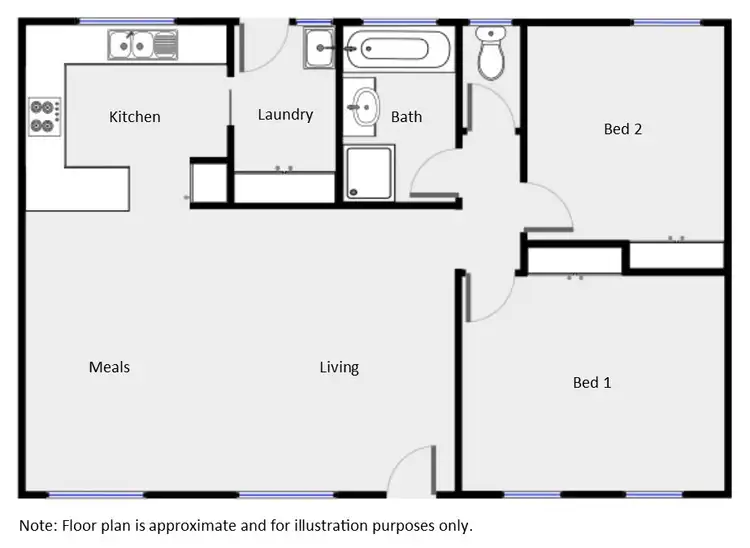 Floorplan of Homely unit listing, 3/6-10 Hendy Road, Buronga NSW 2739
