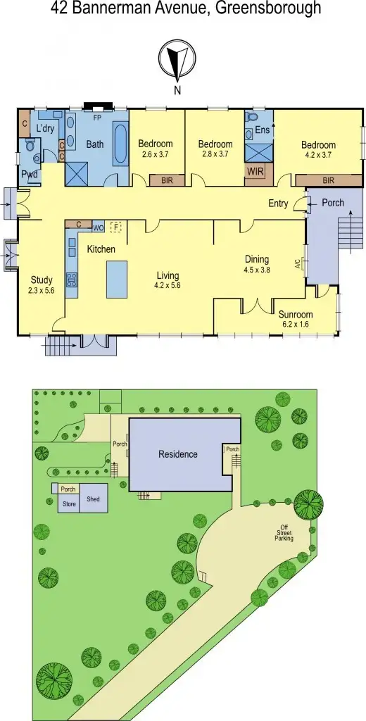 Floorplan of Homely house listing, 42 Bannerman Avenue, Greensborough VIC 3088