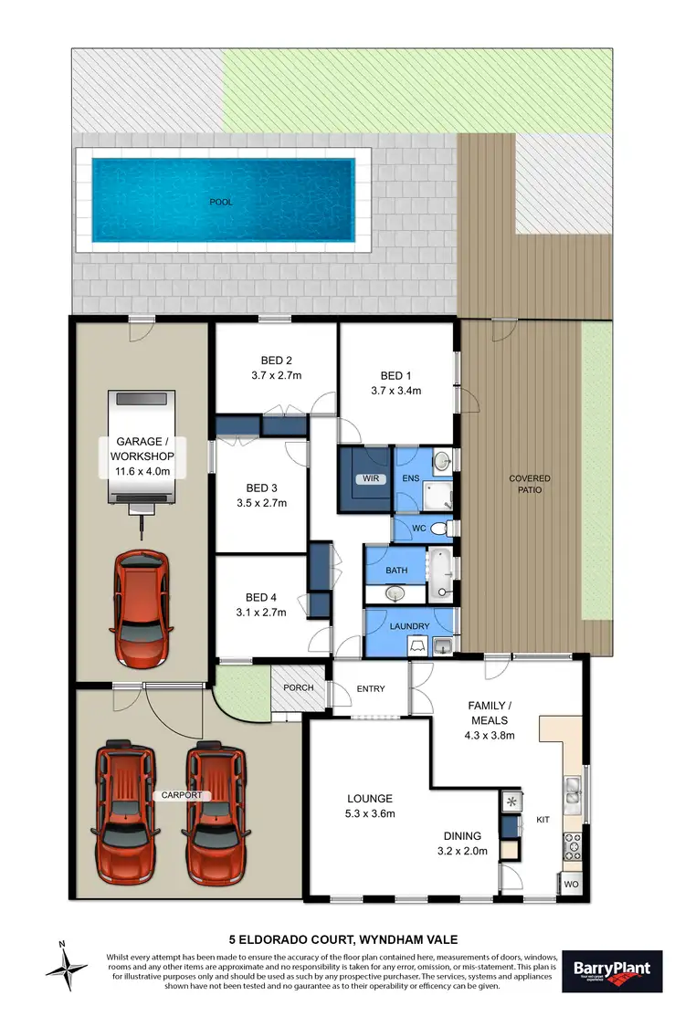 Floorplan of Homely house listing, 5 Eldorado Court, Wyndham Vale VIC 3024