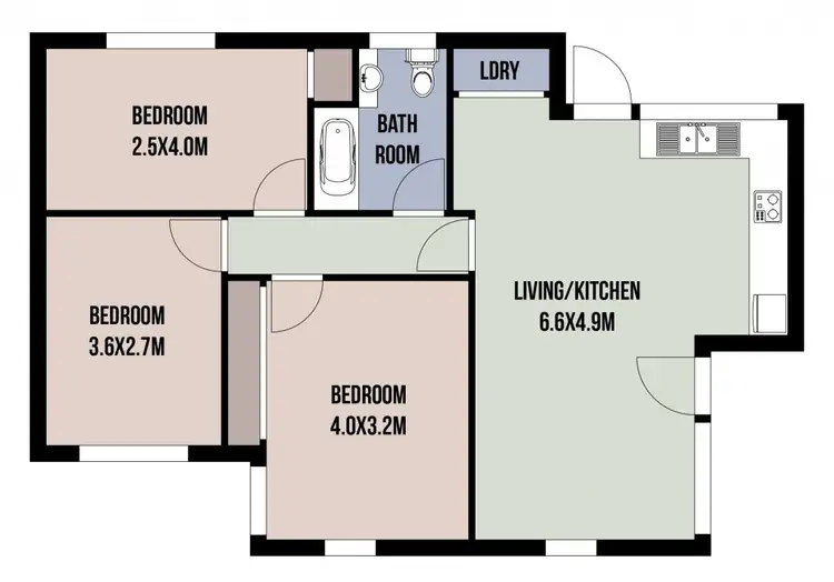 Floorplan of Homely unit listing, 3/61 Kelvinside Road, Noble Park VIC 3174