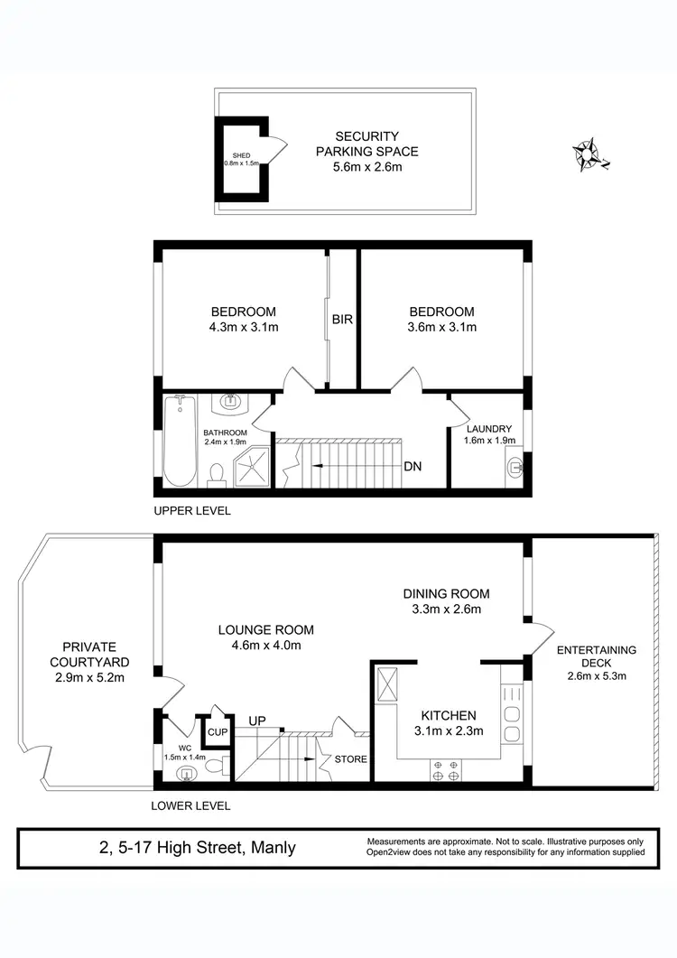 Floorplan of Homely townhouse listing, 2/5-17 High Street, Manly NSW 2095