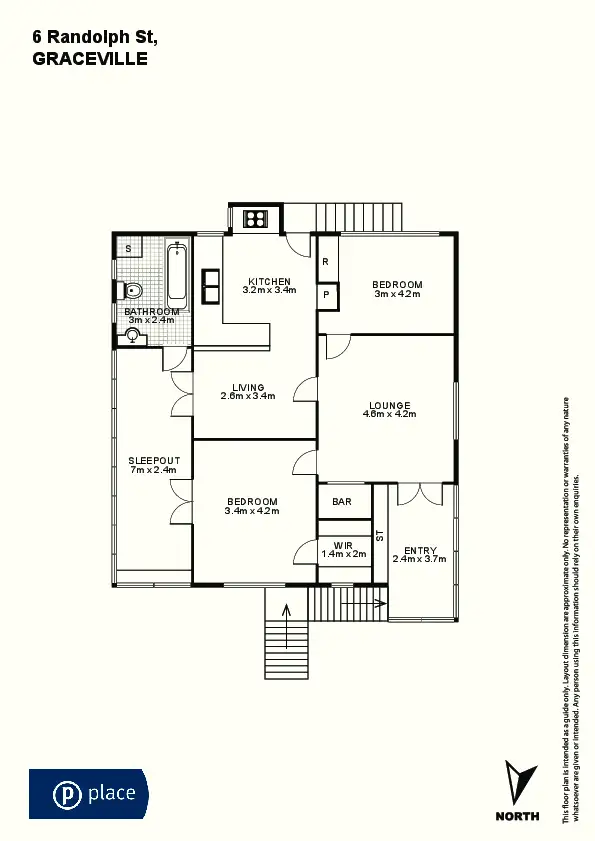 Floorplan of Homely house listing, 6 Randolph Street, Graceville QLD 4075