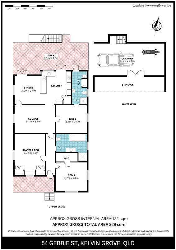 Floorplan of Homely house listing, 54 Gebbie St, Kelvin Grove QLD 4059