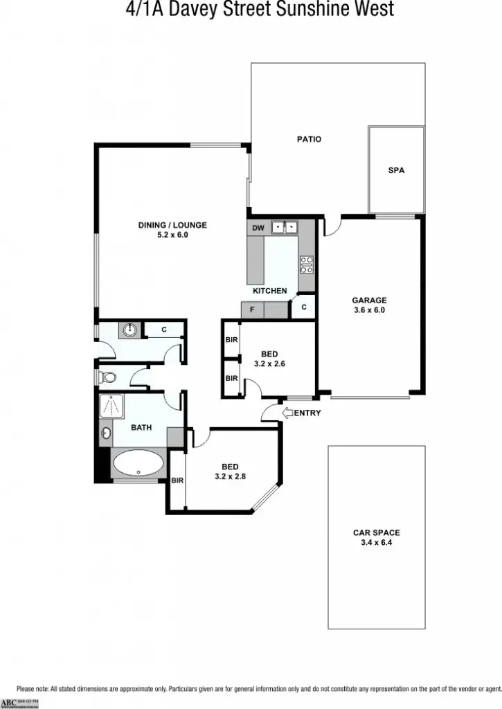 Floorplan of Homely unit listing, 4/1A Davey Street, Sunshine West VIC 3020
