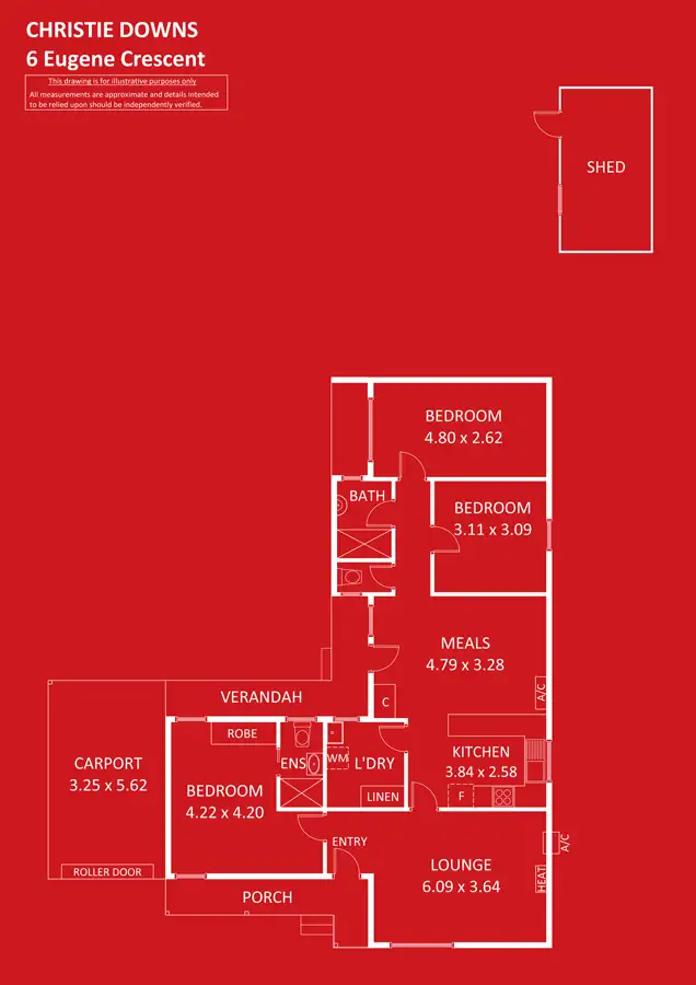 Floorplan of Homely house listing, 6 Eugene Crescent, Christie Downs SA 5164