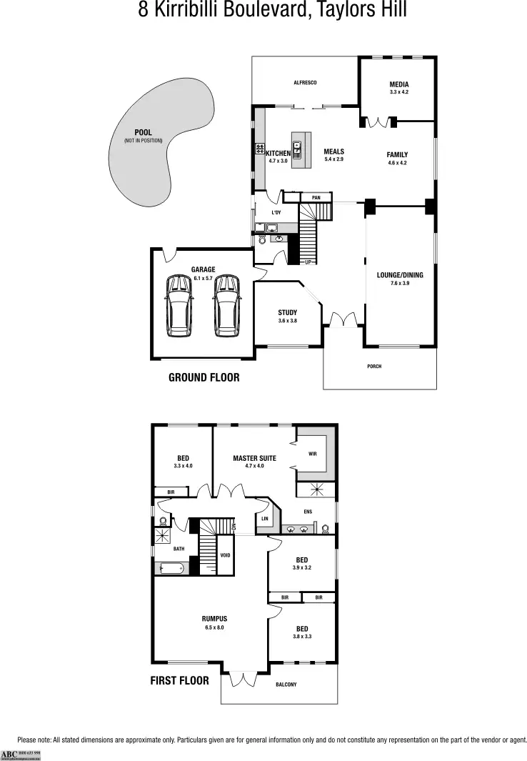 Floorplan of Homely house listing, 8 Kirribilli Blvd, Taylors Hill VIC 3037