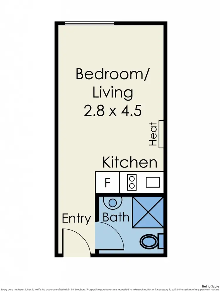 Floorplan of Homely studio listing, 722/268 Flinders Street, Melbourne VIC 3000