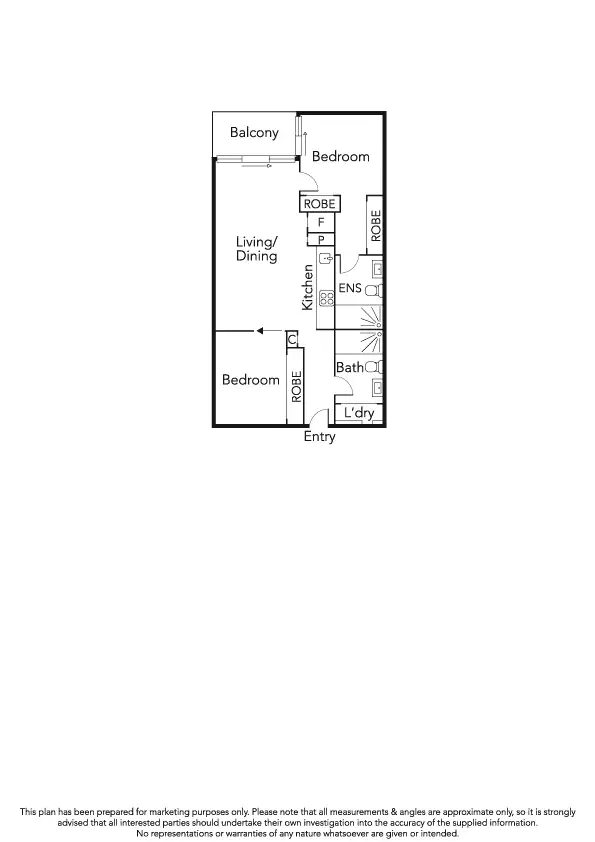 Floorplan of Homely apartment listing, 320/99 Dow Street, Port Melbourne VIC 3207