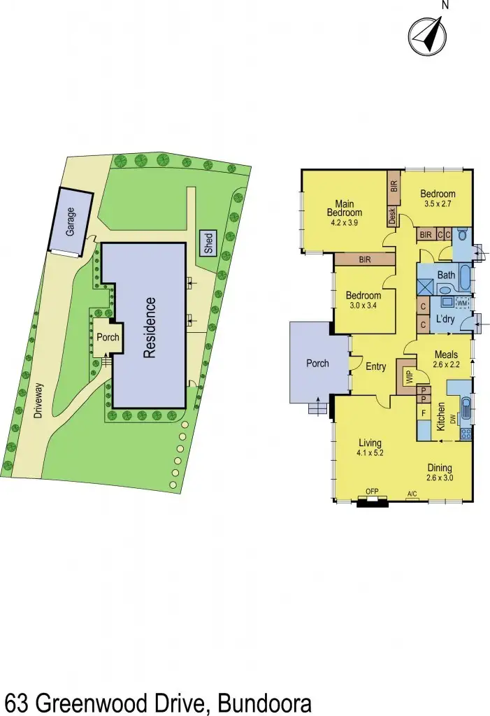 Floorplan of Homely house listing, 63 Greenwood Drive, Bundoora VIC 3083