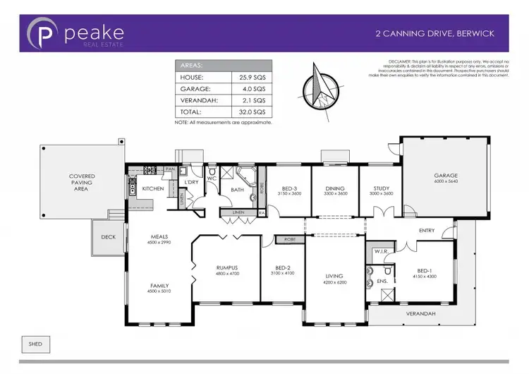 Floorplan of Homely house listing, 2 Canning Drive, Berwick VIC 3806