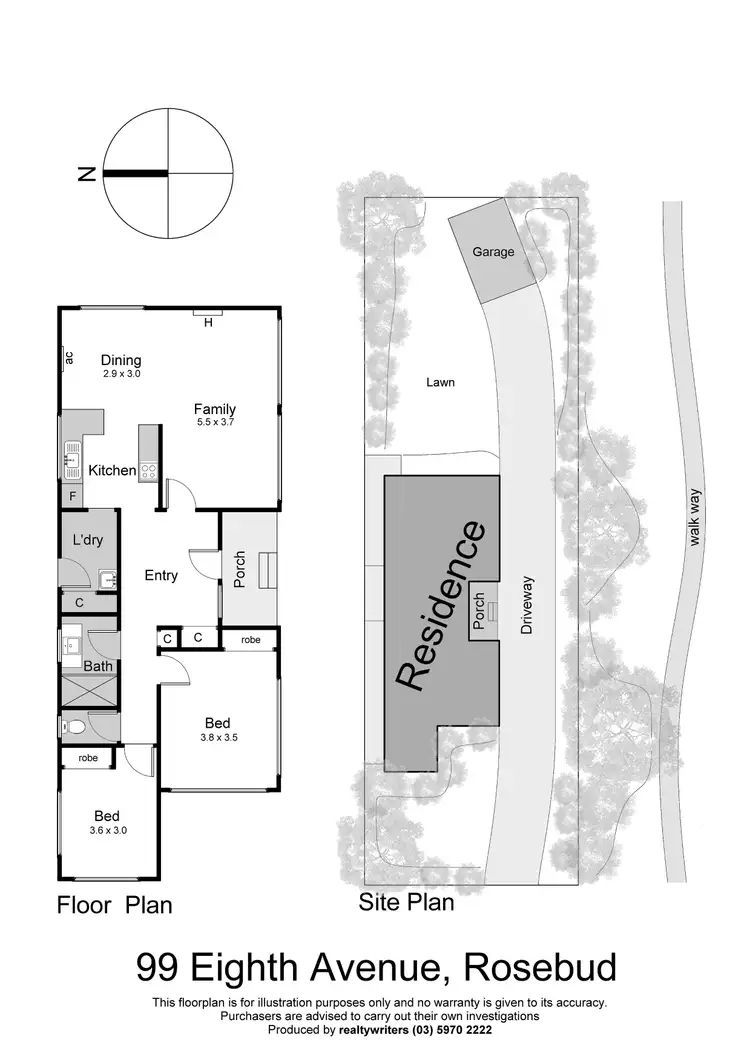 Floorplan of Homely house listing, 99 Eighth Avenue, Rosebud VIC 3939