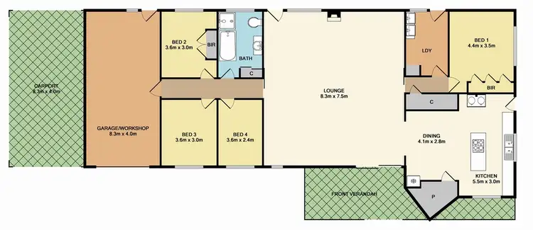 Floorplan of Homely house listing, 2 Koala Drive, Kinglake West VIC 3757