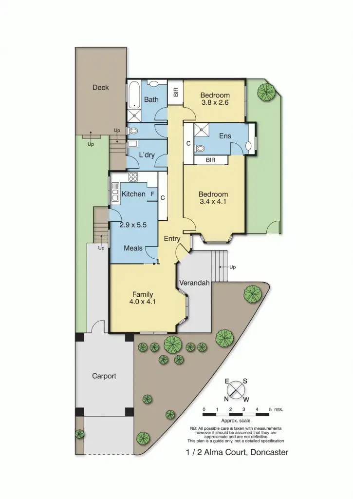 Floorplan of Homely unit listing, 1/2 Alma Court, Doncaster VIC 3108