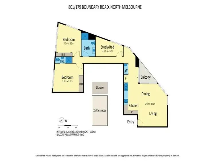 Floorplan of Homely apartment listing, 801/179 Boundary Road, North Melbourne VIC 3051
