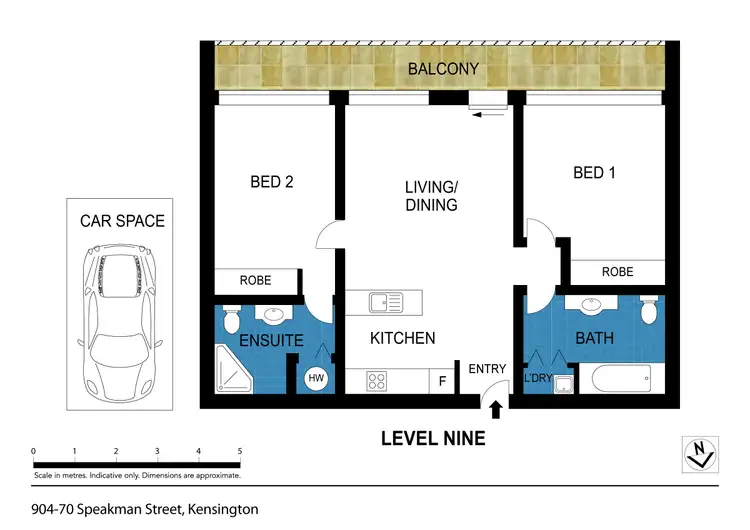 Floorplan of Homely apartment listing, 904/70 Speakmen Street, Kensington VIC 3031