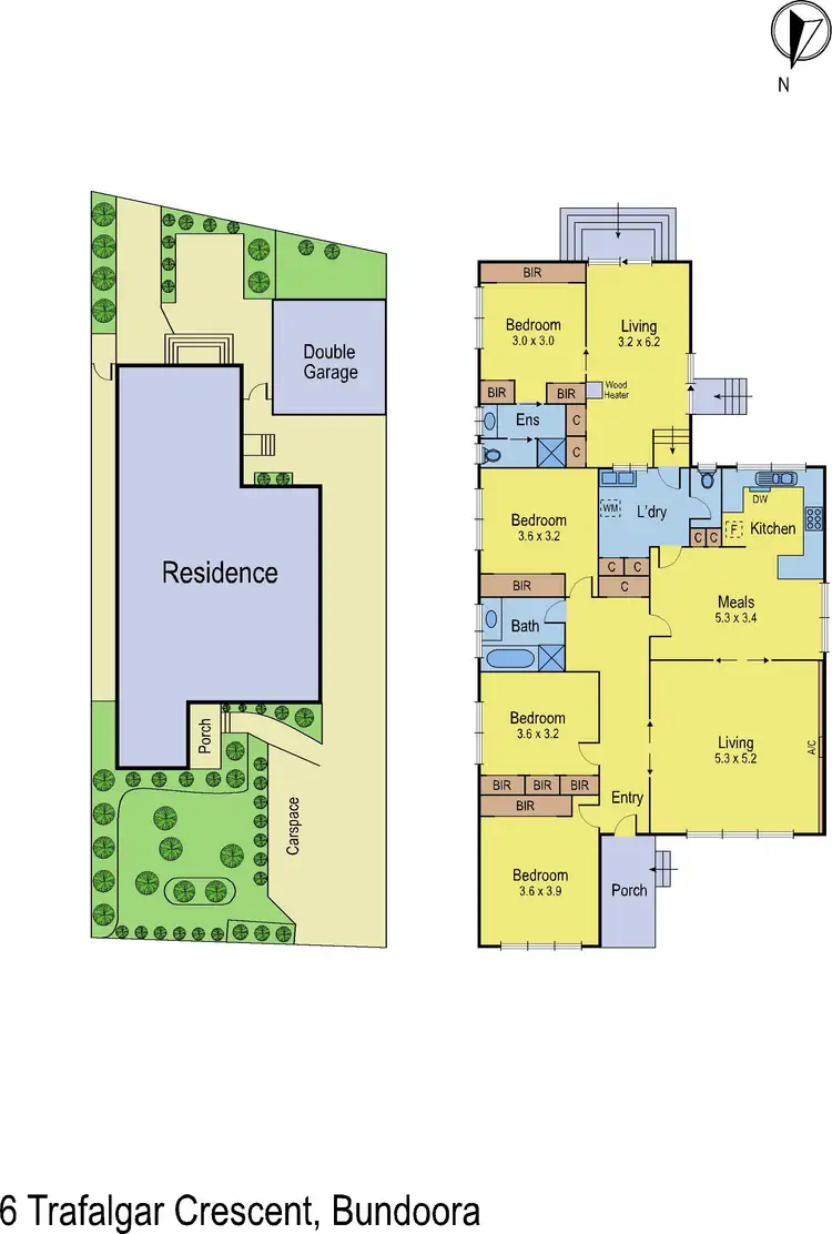 Floorplan of Homely house listing, 6 Trafalgar Crescent, Bundoora VIC 3083