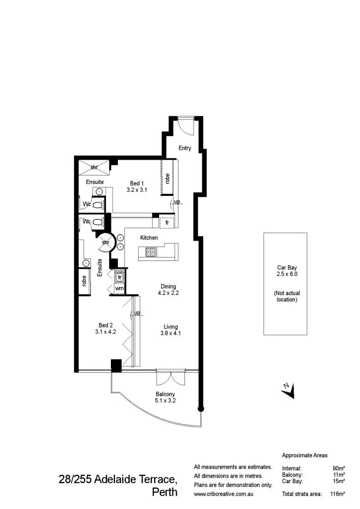 Floorplan of Homely apartment listing, 28/255 Adelaide Terrace, Perth WA 6000