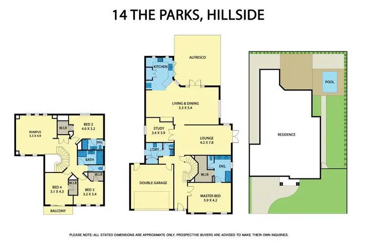 Floorplan of Homely house listing, 14 The Parks, Hillside VIC 3037