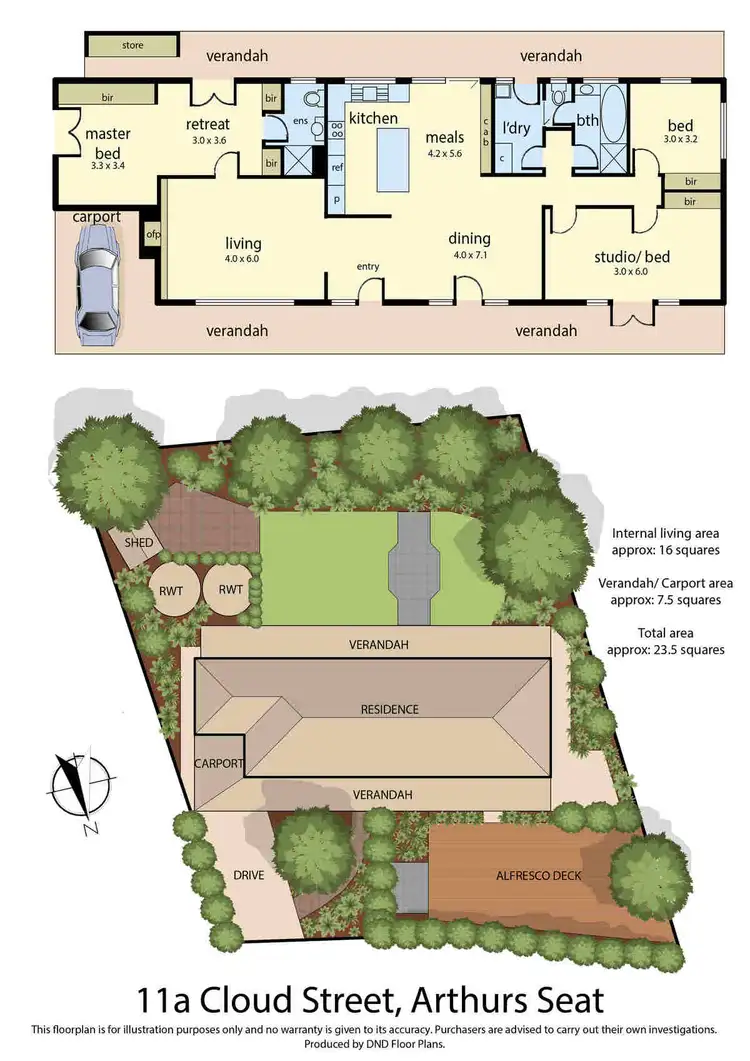 Floorplan of Homely house listing, 11A Cloud Street, Arthurs Seat VIC 3936