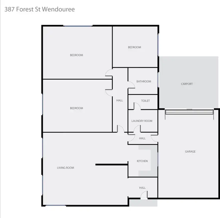 Floorplan of Homely house listing, 387 Forest Street, Wendouree VIC 3355