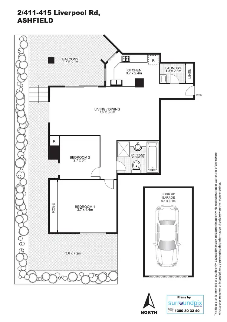 Floorplan of Homely apartment listing, 2/411-415 Liverpool Road, Ashfield NSW 2131