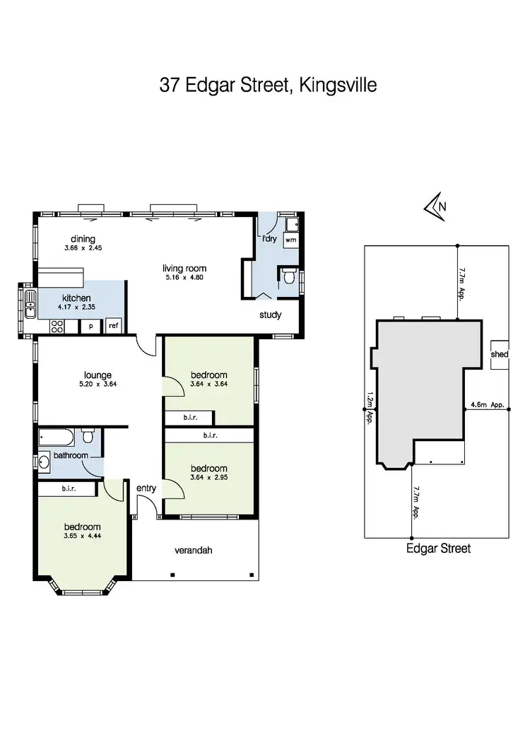 Floorplan of Homely house listing, 37 Edgar Street, Kingsville VIC 3012