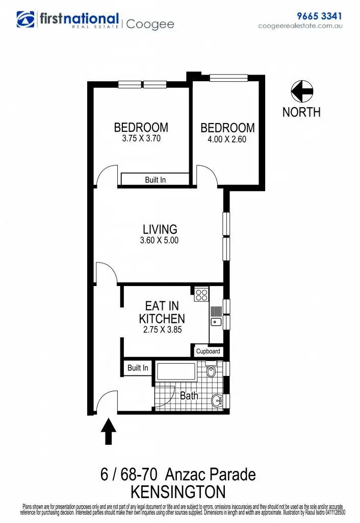 Floorplan of Homely apartment listing, 6/68 Anzac Parade, Kensington NSW 2033