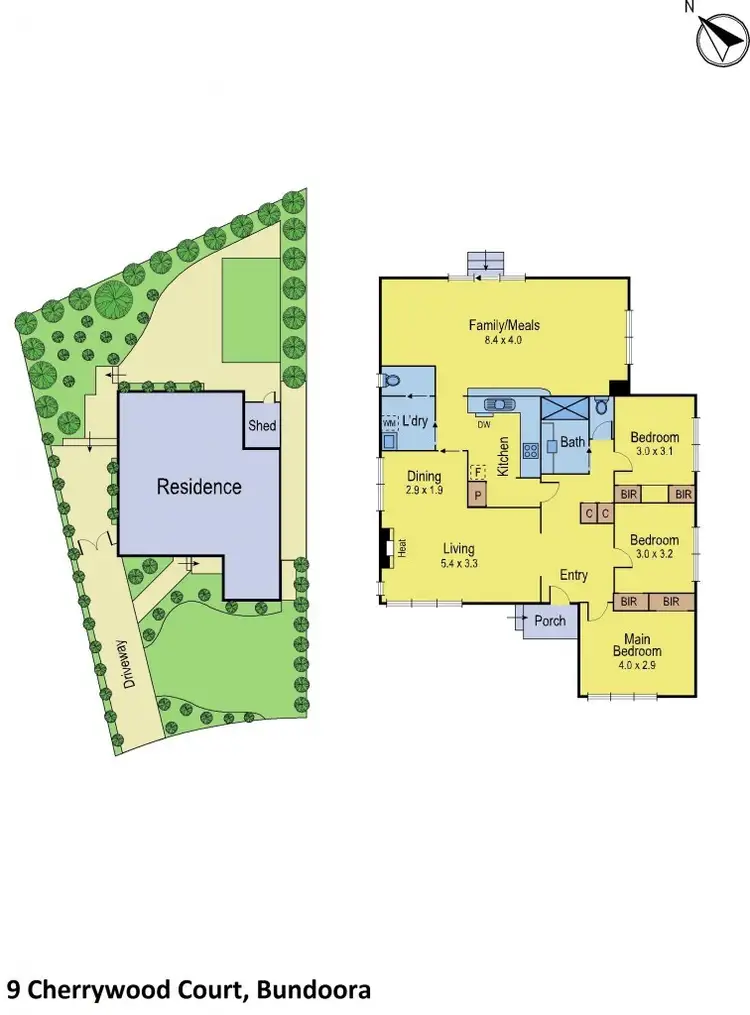 Floorplan of Homely house listing, 9 Cherrywood Court, Bundoora VIC 3083