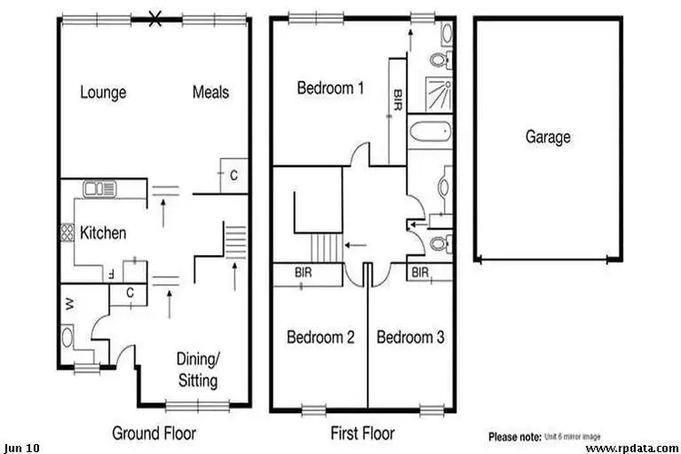 Floorplan of Homely townhouse listing, 6/77 Coghlan Street, Niddrie VIC 3042