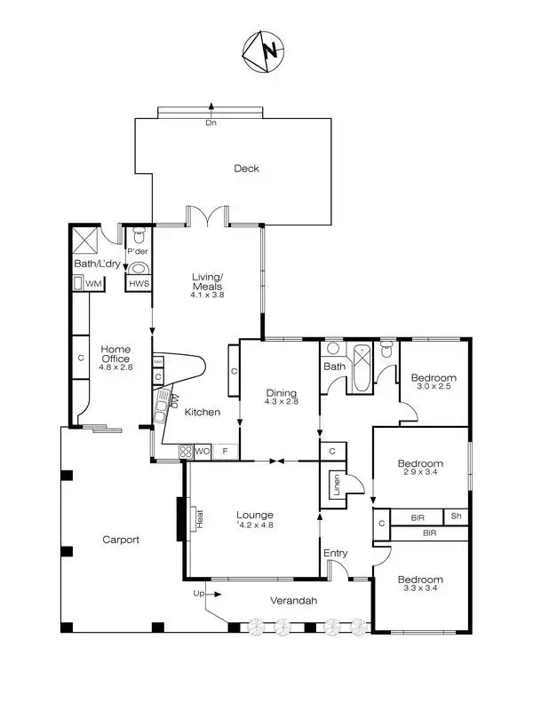 Floorplan of Homely house listing, 12 The Boulevard, Lake Wendouree VIC 3350