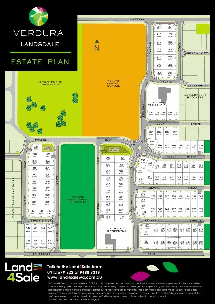 Floorplan of Homely land listing, 18 Lampone Street at Verdura Estate, Landsdale WA 6065
