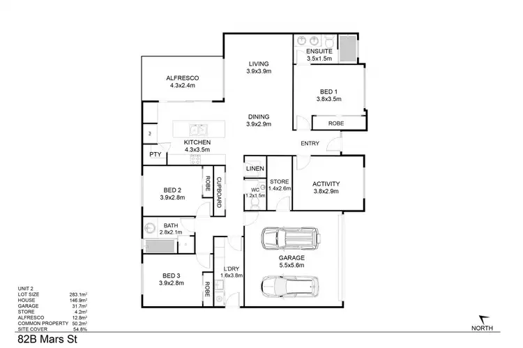 Floorplan of Homely villa listing, 82B Mars Street, Carlisle WA 6101